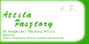 attila pasztory business card